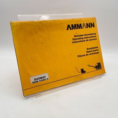 AMMANN / Vibrationsplatte / DVP 1850 Y / Ersatzteilliste / Betriebsanleitung + +