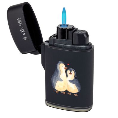 Mr. & Mrs. Panda Feuerzeug Pinguin umarmen ohne Spruch