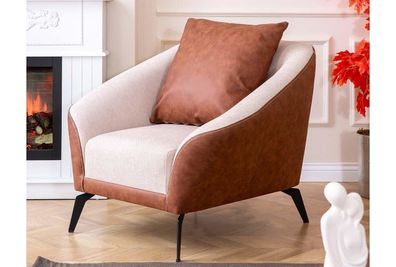 Luxuriöser Leder Sessel Moderner 1-Sitzer Lehnsessel Wohnzimmer Möbel