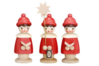 Miniaturfiguren 3 Kurrendefiguren rot Höhe 6,2cm NEU Weihnachten Figuren Kirche