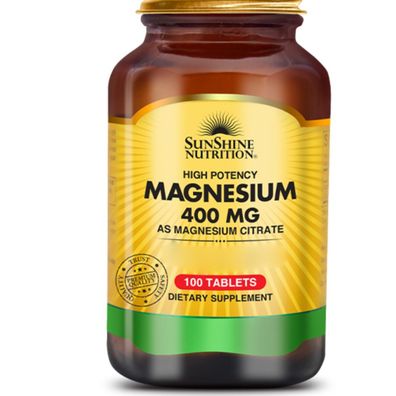 Sunshine Nutrition, Magnesium Citrate Tabs, 100 Tabletten