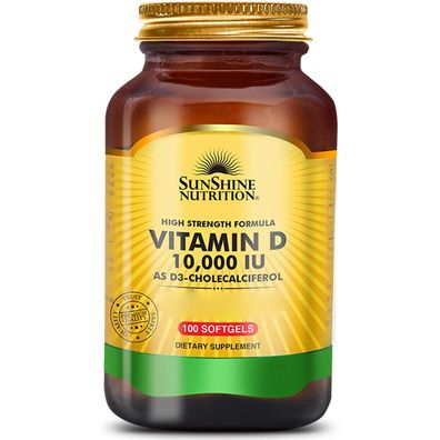 Sunshine Nutrition, Vitamin D, Depot, 10000 IU, 100 Weichkapseln