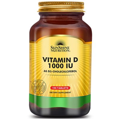 Sunshine Nutrition, Vitamin D, 1000 IU, 100 Tabletten