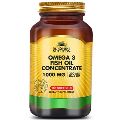 Sunshine Nutrition, Omega 3 Fish Oil, 100mg, 100 Weichkapseln