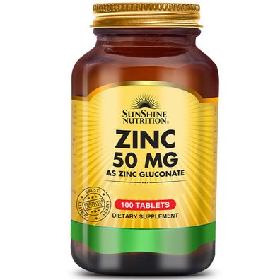 Sunshine Nutrition, Zinc, Depot, 50mg, 100 Tabletten
