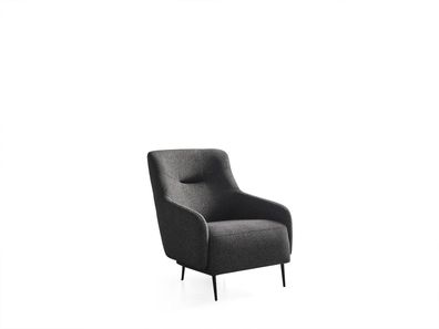 Wohnzimmer Sessel Modern Polster Design Textil Neu grau Luxus Lounge Club