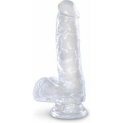Pipedream King Cock 6 Inch Cock w Balls - Transparant, 280 g 5752-20, Transparent