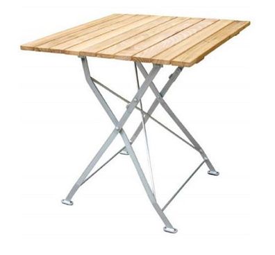 Klapptisch Holztisch Gartentisch Tisch, Gestell verzinkt 70x70 cm