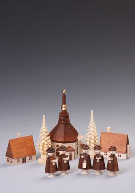 Tischdeko Kurrende BxHxT(Kirche) ca 7x11x7 cm NEU Kurrende Kirche Weihnachten