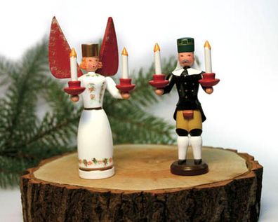 Miniaturfigur Miniaturenpaar Engel &amp; Bergmann Höhe=11cm NEU Lichterengel Mini.