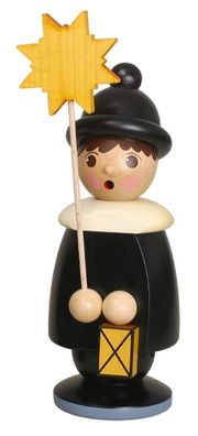 Miniaturfiguren Frierendes Kurrendekind mit Stern schwarz Höhe 26cm NEU Weihnach