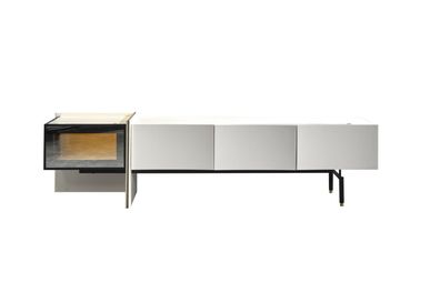 Wohnzimmer tv Ständer Möbel rtv Fernseher Sideboard Stil Weiß Luxus Holz