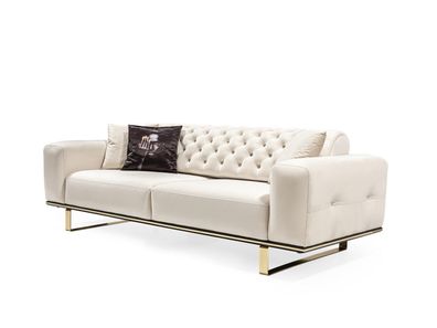 Sofa 3 Sitzer Wohnzimmer Luxus Polster Designer Möbel Chesterfield