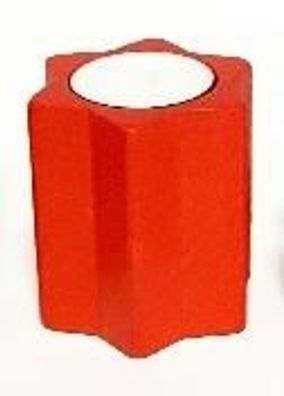 Tischdekoration Teelichthalter Stern rot BxHxT 6,5x7x6,5cm NEU Weih
