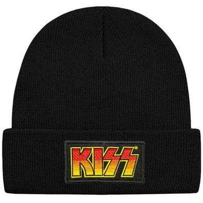 Kiss Schwarze Patch Mütze - Hard Rock Heavy Metal Beanies Mützen Caps Hats Hüte