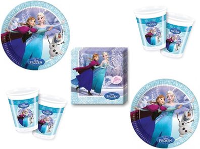 Disney Frozen Eiskönigin Party Set Kinder Geburtstag Deko 16 Kinder Geschirr NEU
