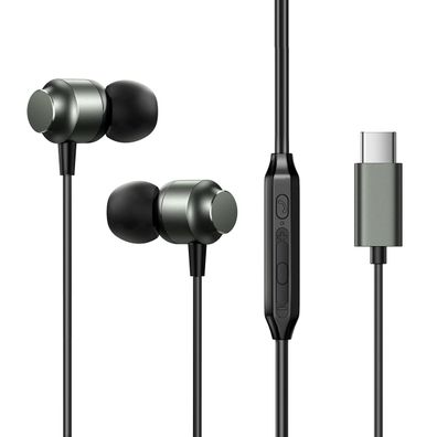 Joyroom JR-EC06 USB-C In-Ear-Kopfhörer – Grau - TPE-Kabel Kopfhörer