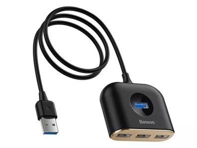 Baseus Square Rund 4in1 HUB Adapter 1x USB 3.0 3x USB 2.0 Micro 1m USB - HUB - ...