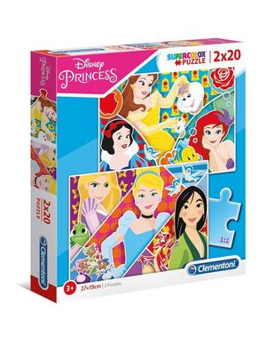 Disney Princess - 2x20 Teile Puzzle - Super Color