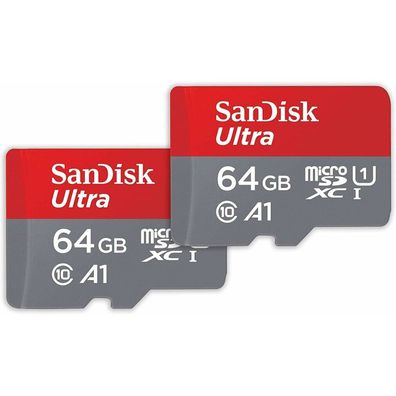 2 SanDisk Speicherkarten microSDXC Ultra 64 GB
