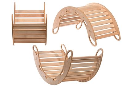 Kletterbogen aus Holz | Indoor Klettergerüst für Kinder | Holzbogen für Kinder XL