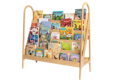 Kinder Bücherregal Montessori Bücherregal aus Holz | Aufbewahrungsregal für Bücher