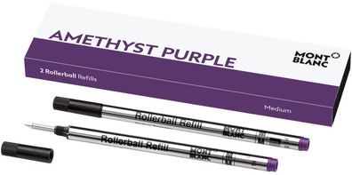 2x Montblanc® 128236 Tintenrollermine - M, amethyst purple