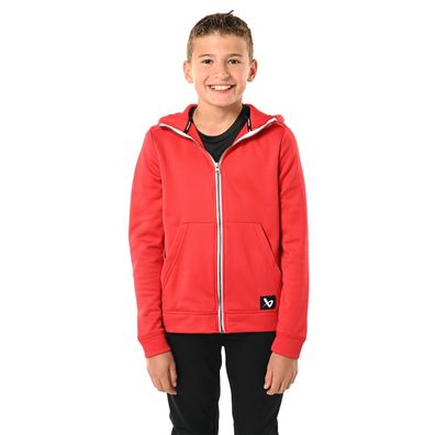 Bauer Fleece Zip Hoodie Team Junior - Farbe: rot Größe: S