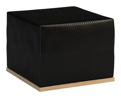 Hocker "Lipik" 33, Farbe: Schwarz, teilmassiv - Abmessungen: 38 x 50 x 50 cm (H
