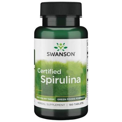 Swanson, Certified Spirulina, 500mg, 180 Tabletten
