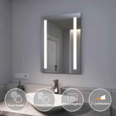 EMKE® LED Badspiegel Wandspiegel Beleuchtung Beschlagfrei Touch Bad Spiegel