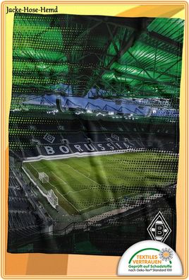 Borussia Mönchengladbach Flanell Fleece Decke Kuscheldecke Stadion Gr:150x200cm NEU