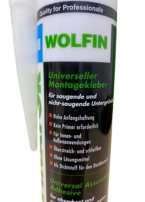 Dachdichtung Wolfinator BMI Montagekleber 410g/300ml Henkel grau