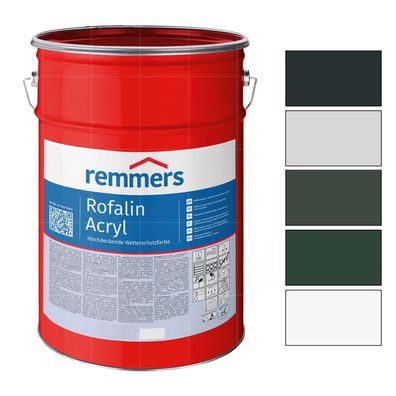Remmers Rofalin Acryl Wetterschutzfarbe Holzfarbe Zink 10L Farbwahl