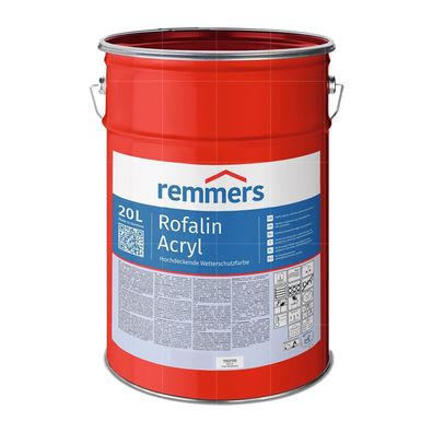 Remmers Rofalin Acryl Wetterschutzfarbe Holzfarbe 20L WEISS RAL 9016