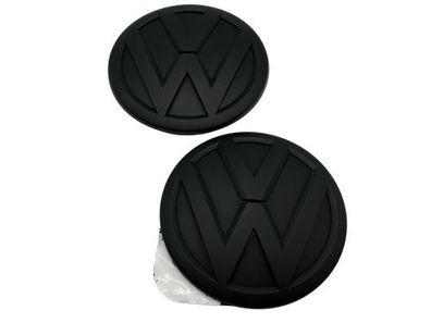 OEM VW Emblem schwarz Matt Amarok 2H vorn hinten 2x Logo original Zeichen Grill