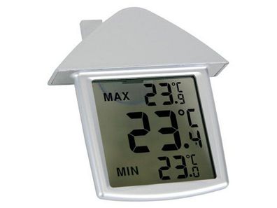 Außentemperatur Innentemperatur Thermometer LCD Display Saugnapf Welleman