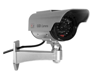 Kamera Dummy LED Überwachungskamera Attrappe Alarmanlage Fake CCTV Solar Panel