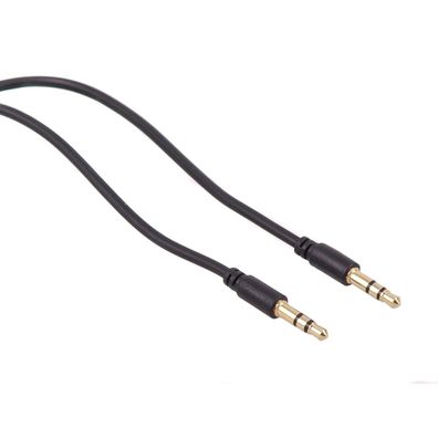 Audio AUX Kabel Jack - Jack 3,5 mm Klinke Stecker in 3 Längen: 1,5 / 3 / 5 Meter