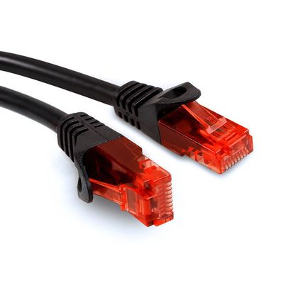Netzwerkkabel Ethernetkabel Patchkabel Kabel RJ-45 UTP FTP PC PVC Cat 6 schwarz