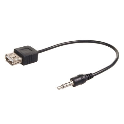 Kabel JACK 3,5mm OTG Adapter USB HOST High Speed Auto Audio AUX Buchse Female