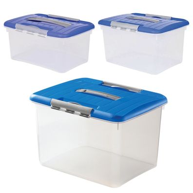 Universal Allzweckbox Transport Aufbewahrung Box Behälter Deckel Griff 3 Größen