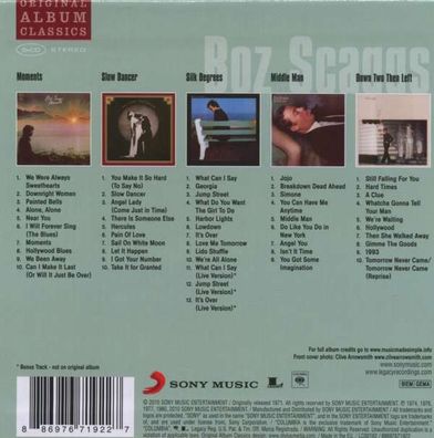Boz Scaggs: Original Album Classics - Sony - (CD / Titel: A-G)