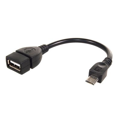 USB OTG - On-The-Go - Adapterkabel Datenkabel MicroUSB Stecker auf Typ A Buchse
