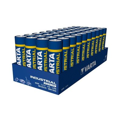 40x AA AAA Batterien | VARTA Industrial | Mignon Micro | LR6 LR03 | 40er Pack