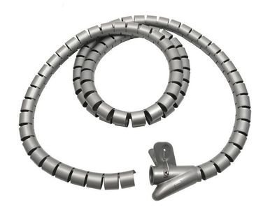 Kabelspirale Spiralband Schutzschlauch Kabelkanal & Clip Flexibel | 2m Länge
