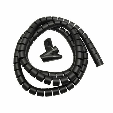 Kabelspirale Spiralband Schutzschlauch Kabelkanal & Clip Flexibel | 2m Lang