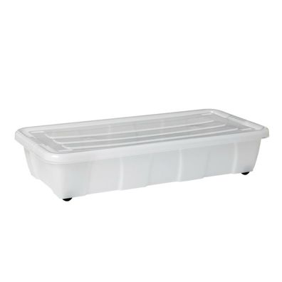 Aufbewahrung Boxen Behälter für Bett 30L Farbe: transparenter Möbel & Wohnen