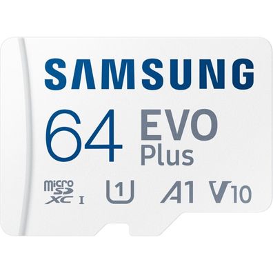 EVO Plus 64GB microSDXC (2021) (weiß, UHS-I U1, Class 10, V10, A1)