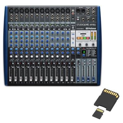 Presonus Mischpult Studiolive AR16C USB Analog-Mixer mit Speicherkarte